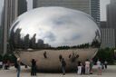 Stahlkugel im Milleniumpark in Chicago