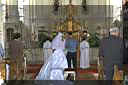 Vor der Trauung in der Kirche